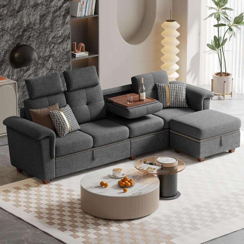 family room seating," "apartment sofa," "multi-functional couch," and "home theater sectional