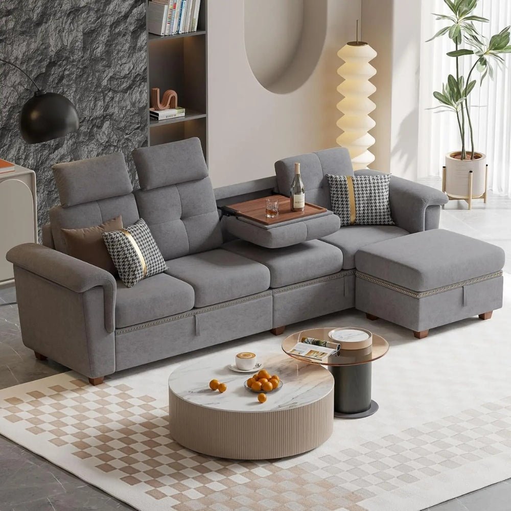 family room seating," "apartment sofa," "multi-functional couch," and "home theater sectional