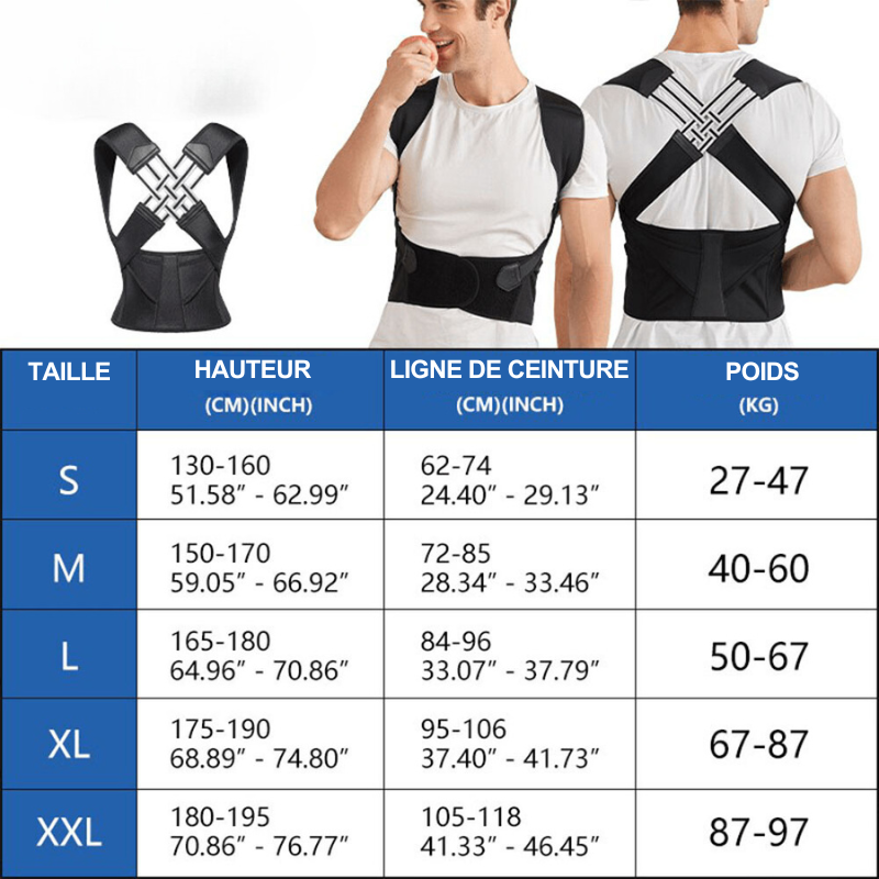 Ceinture de posture dorsale