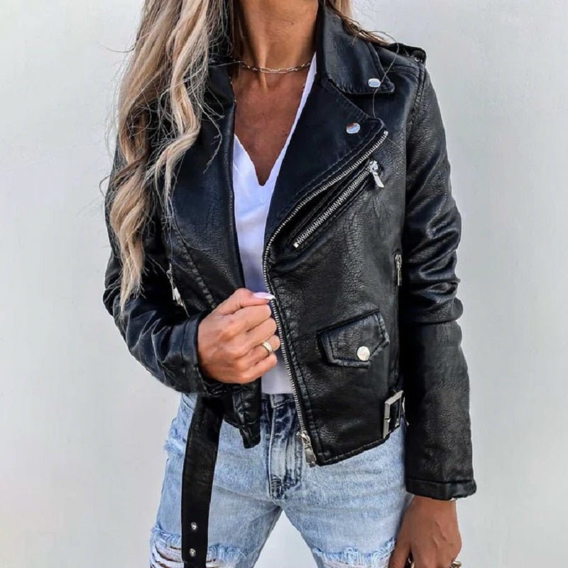 Reshane Veste en cuir