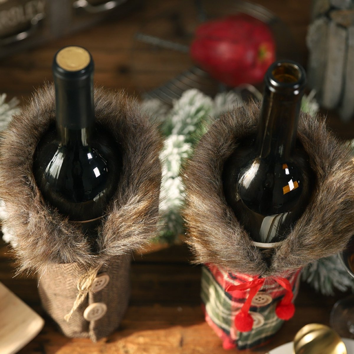 Winter Wine Coat Bottle Set
