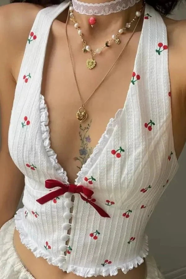 Cherry Blossom Sweetheart Top