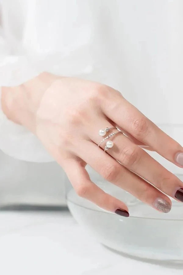 Pearl Spiral Ring