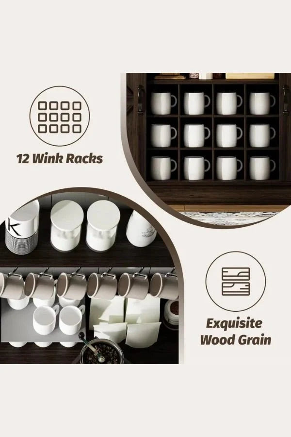 Farmhouse Coffee Bar Cabinet