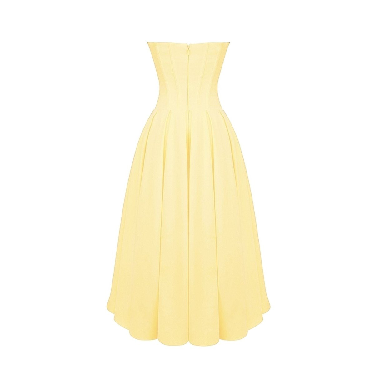 Yellow dress on a white background