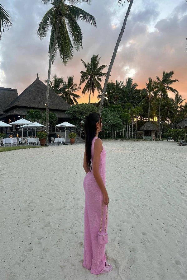 Mika Round Neck Knitted Maxi Dress