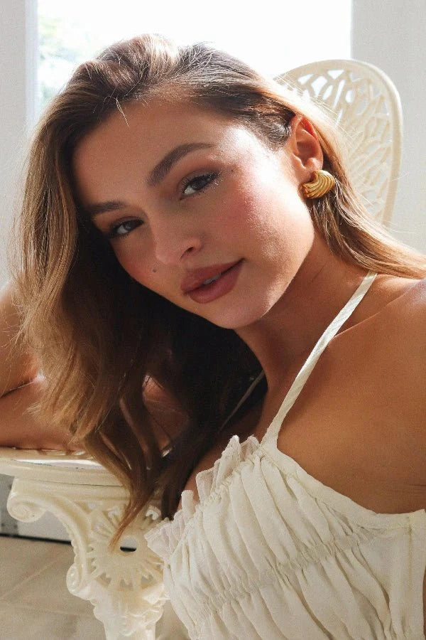 Emery Gold Seashell Earrings
