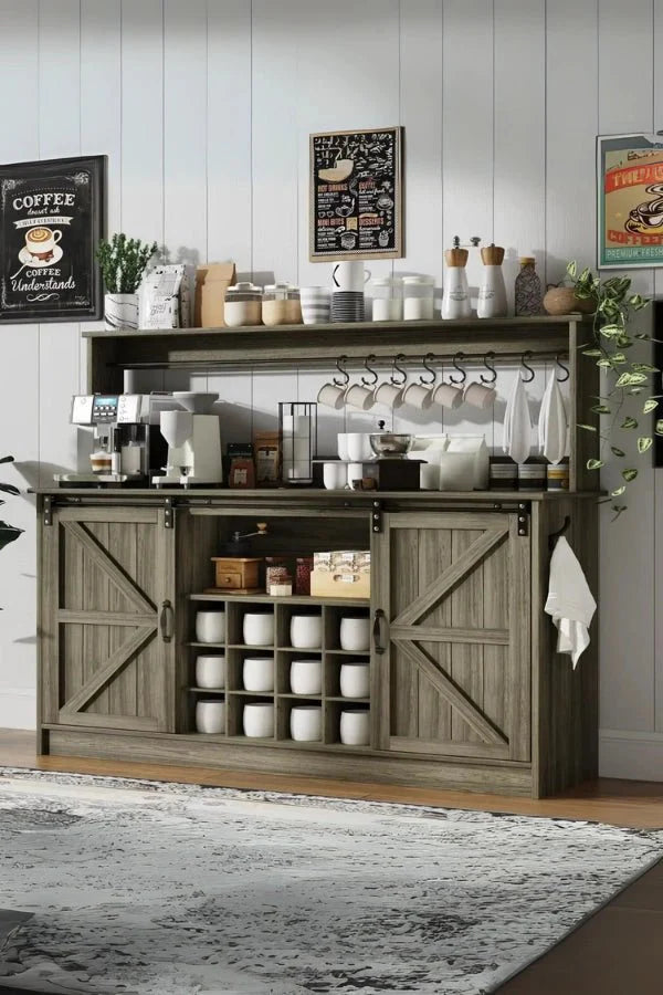 Farmhouse Coffee Bar Cabinet