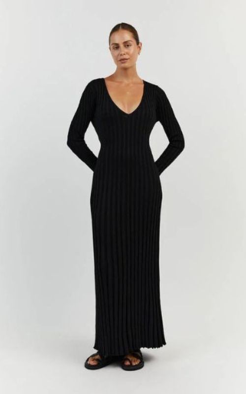 Robe en maille cerise