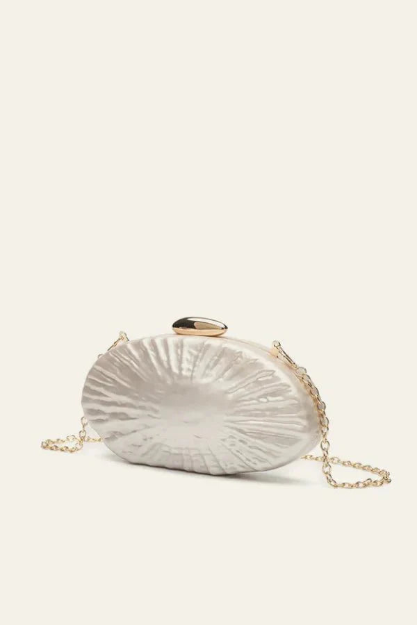 Zari Clutch With Gold Chain