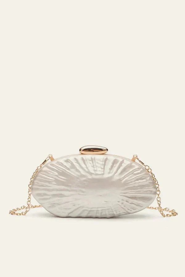 Zari Clutch With Gold Chain