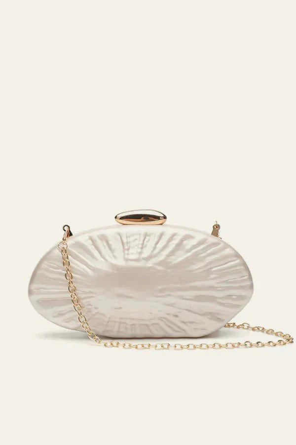 Zari Clutch With Gold Chain
