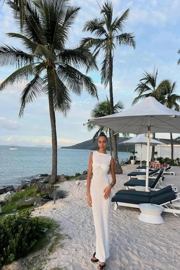 Mika Round Neck Knitted Maxi Dress