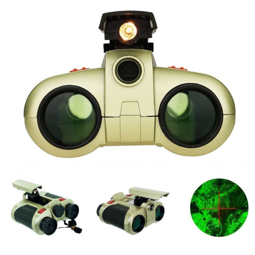 Front view of binoculars for boys and girls designed for exploration and spy