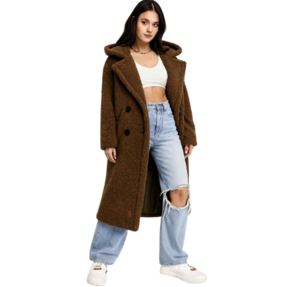 cozy outerwear, chic winter style, plush fabric coat, comfortable warm jacket, luxury street style, longline silhouette, investment piece