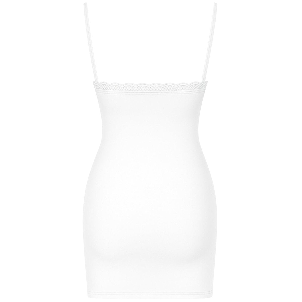 White strapless top on a white background