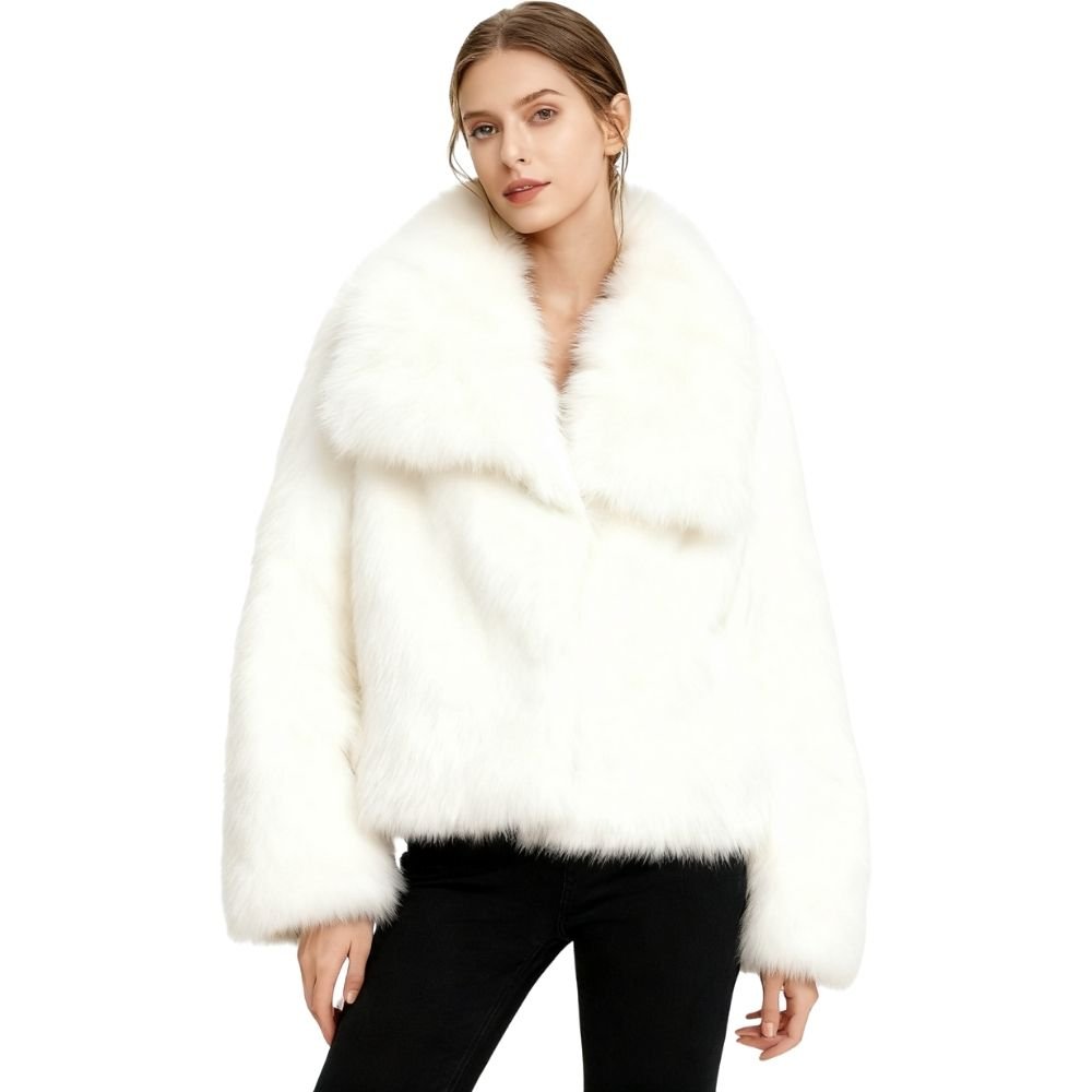 quiet luxury outerwear, minimalist winter jacket, cropped evening coat, wedding guest jacket, what to wear over a formal dress, ethical fur coat, faux mink jacket