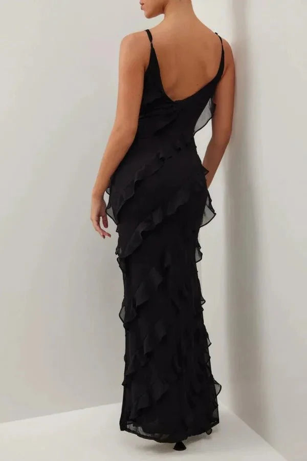 black-tie attire," "ethereal silhouette," "sophisticated eveningwear," and "statement piece