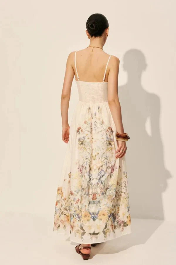 bustier gown," "romantic sundress," "ethereal aesthetic," "spaghetti strap A-line dress," and "ruched bodice dress