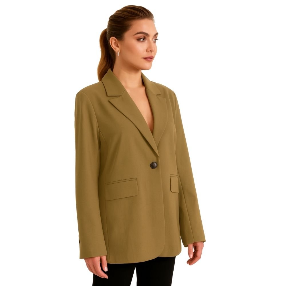 capsule wardrobe essential," "neutral tailored jacket," "investment piece," "business casual attire," "smart casual layering piece," "year-round jacket