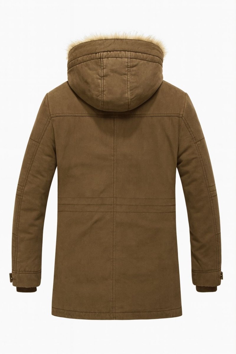 Kouvr Fashion Men's Sherpa Lined Jaylan Winter Parka in Rugged Brown