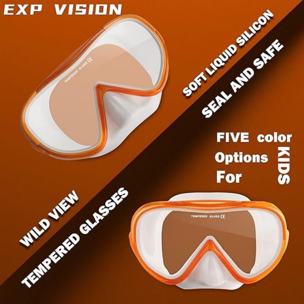 anti-leak," "panoramic view," "ocean exploration," "pool swimming," "beach vacation essential," "comfortable fit," and "easy breathing