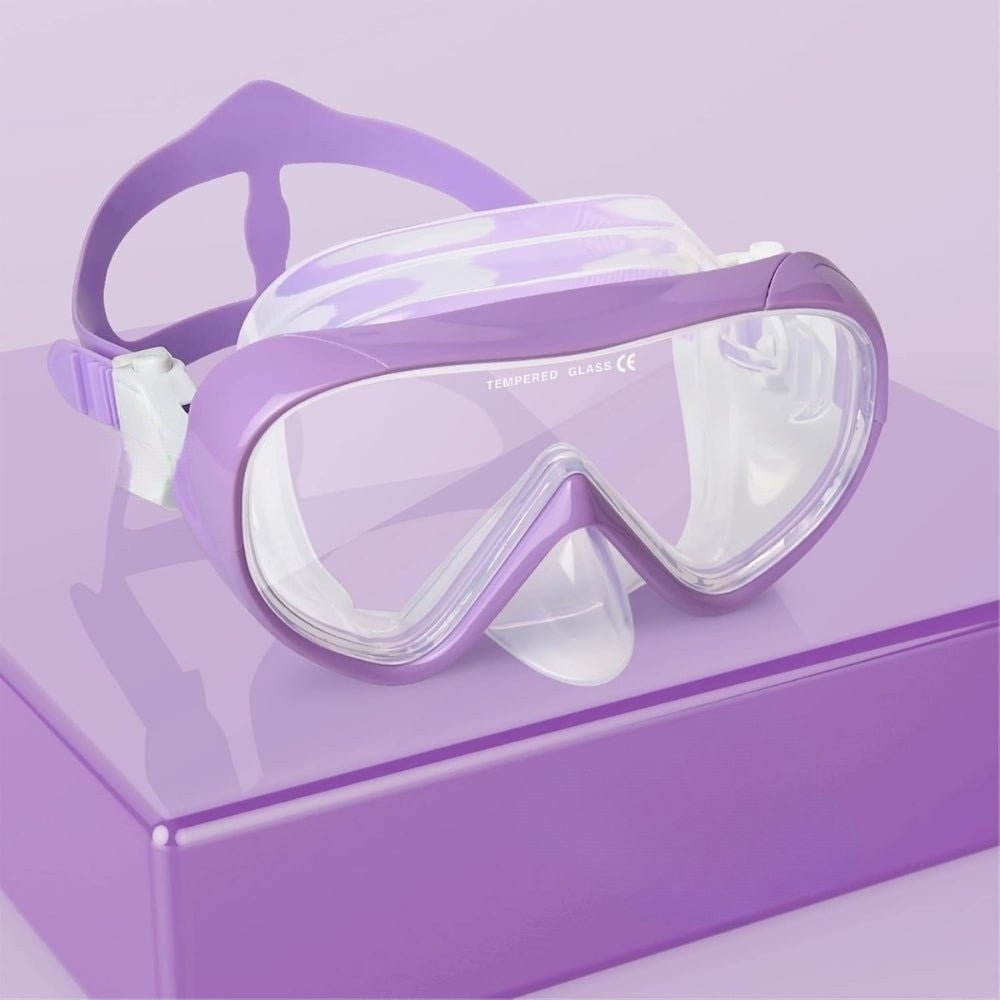 anti-leak," "panoramic view," "ocean exploration," "pool swimming," "beach vacation essential," "comfortable fit," and "easy breathing