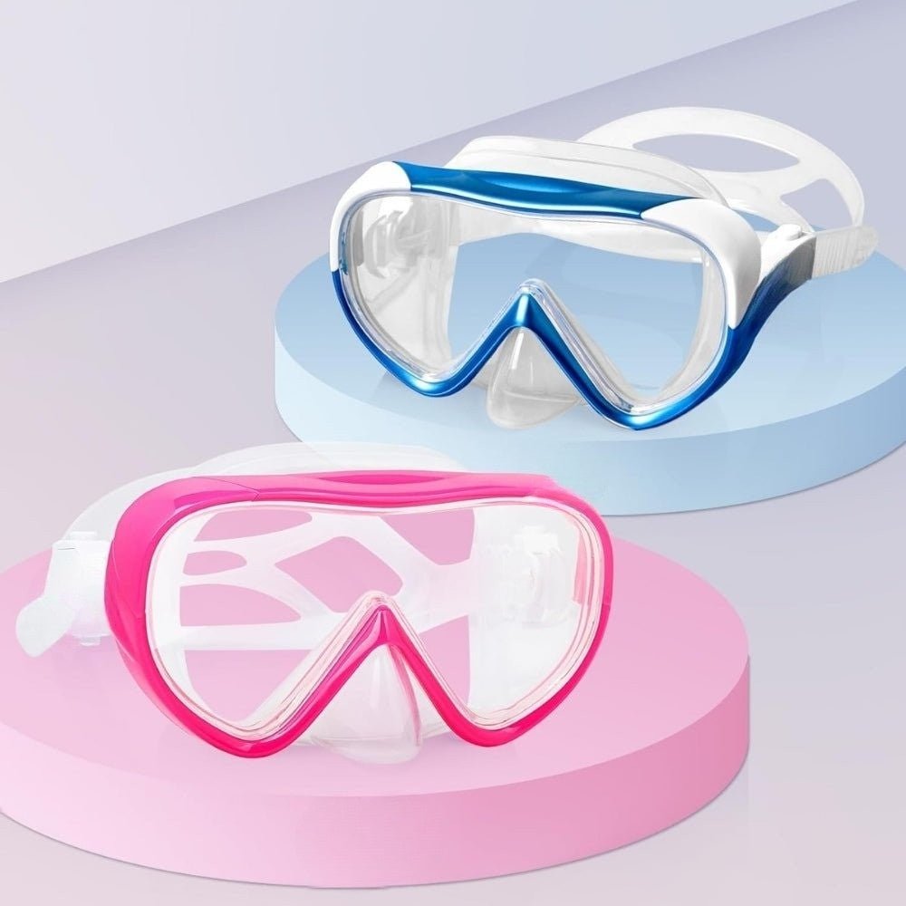 anti-leak," "panoramic view," "ocean exploration," "pool swimming," "beach vacation essential," "comfortable fit," and "easy breathing