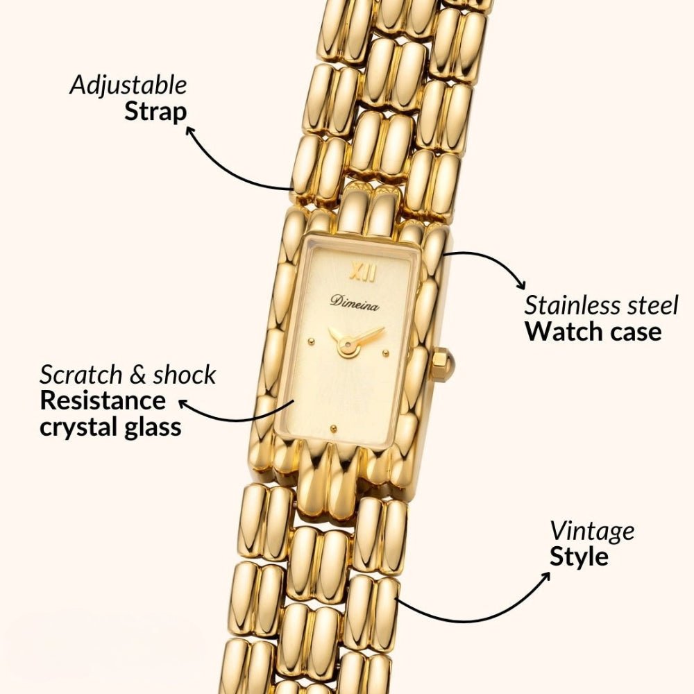 timeless timepiece," "heirloom quality," "sophisticated wristwear," "elegant accessory," "day-to-night jewelry," and "classic watch design