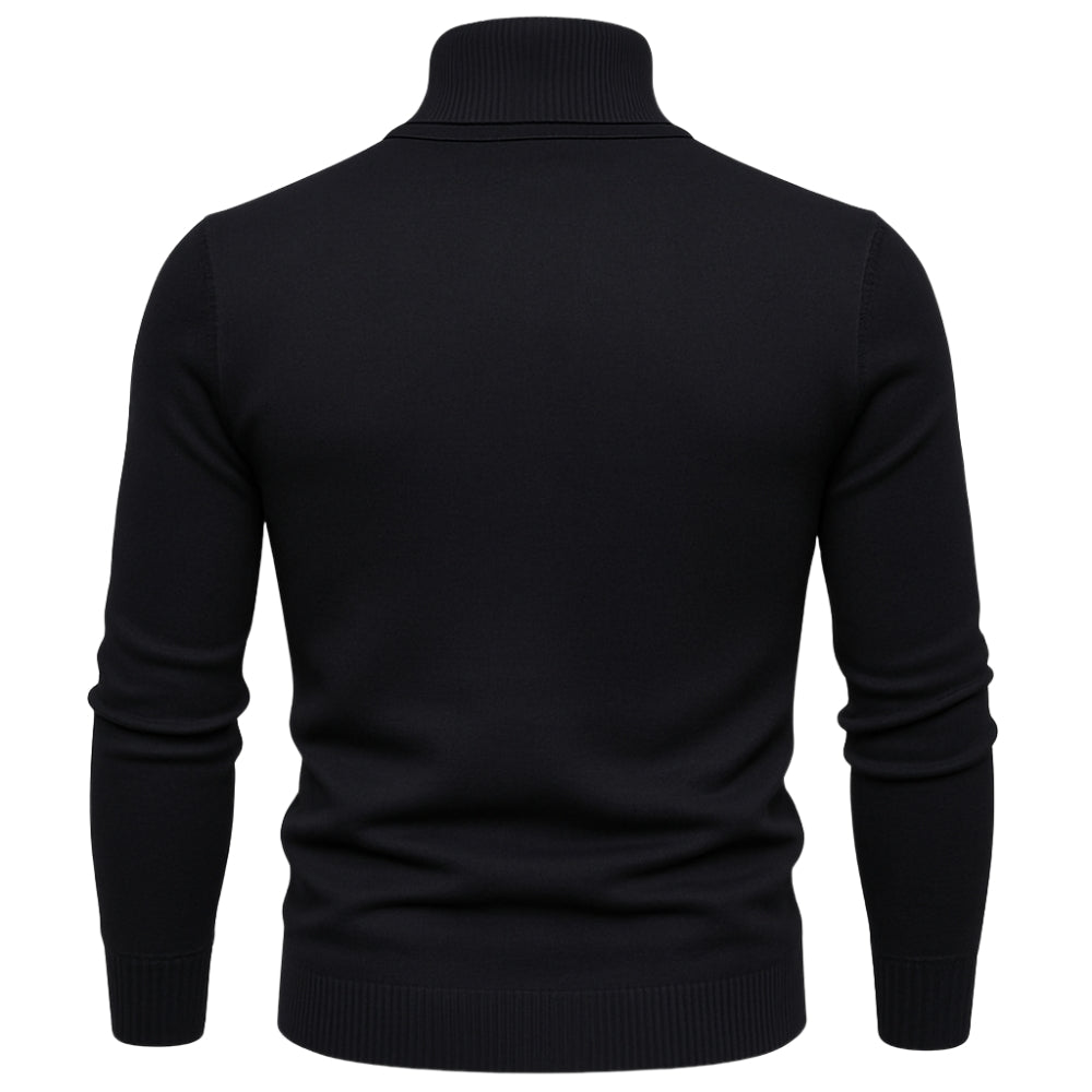 fine-gauge knit," "layering staple," "men's knitwear," "timeless pullover," and "capsule wardrobe