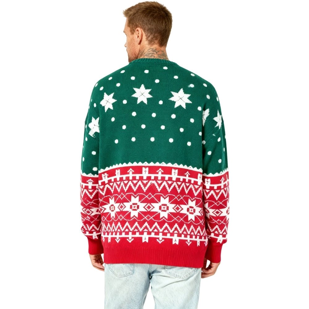 nordic knit jumper, fair isle christmas pullover, premium ugly christmas sweater, comfortable holiday knitwear, soft christmas sweater