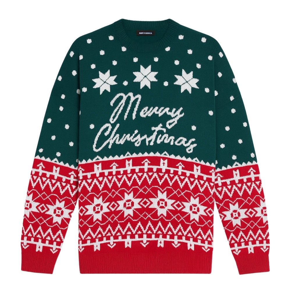 nordic knit jumper, fair isle christmas pullover, premium ugly christmas sweater, comfortable holiday knitwear, soft christmas sweater