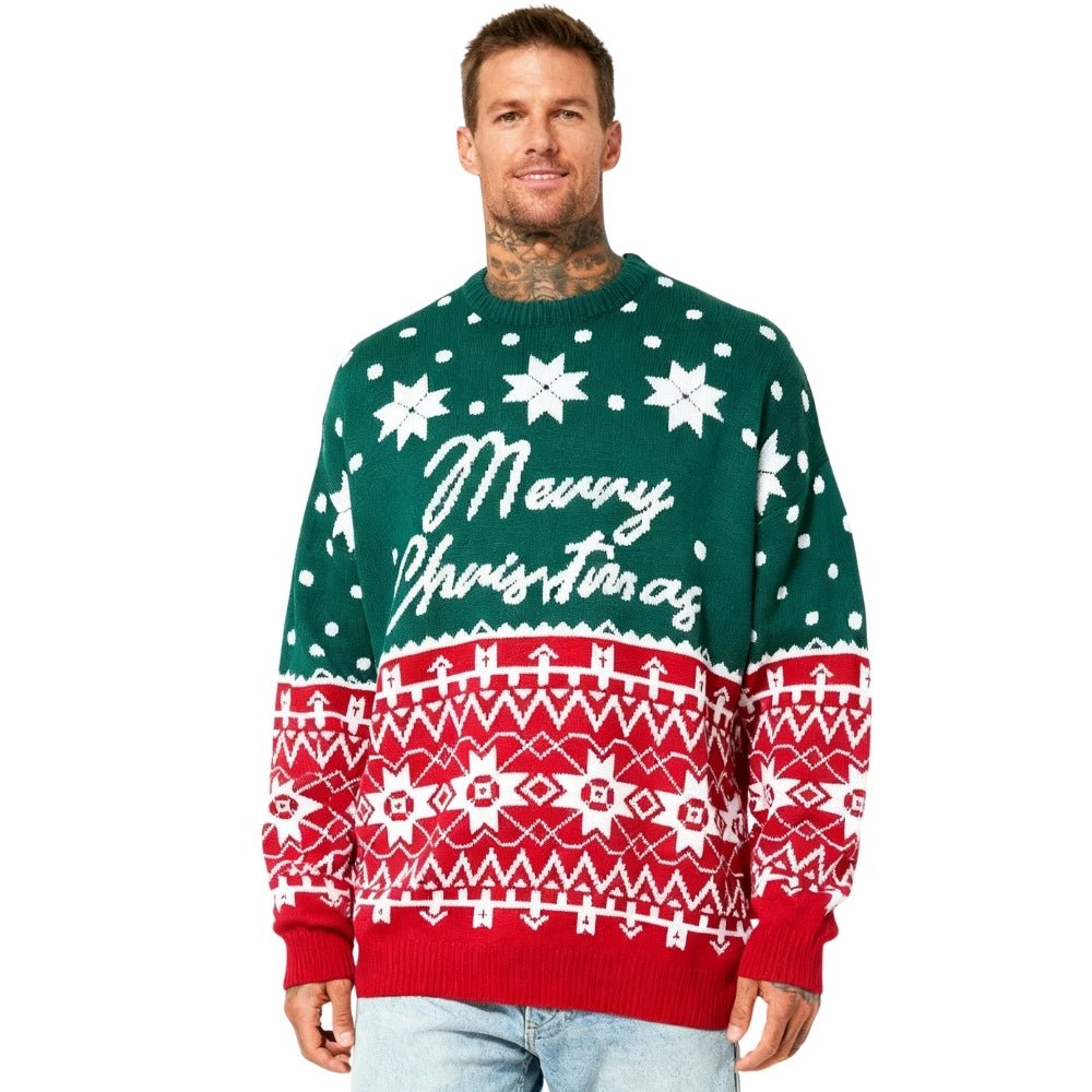 nordic knit jumper, fair isle christmas pullover, premium ugly christmas sweater, comfortable holiday knitwear, soft christmas sweater