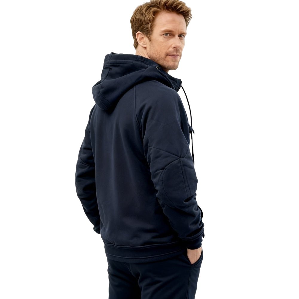 elevated loungewear," "gorpcore aesthetic," "functional layering piece," "structured silhouette," "utilitarian design," and "all-season essential