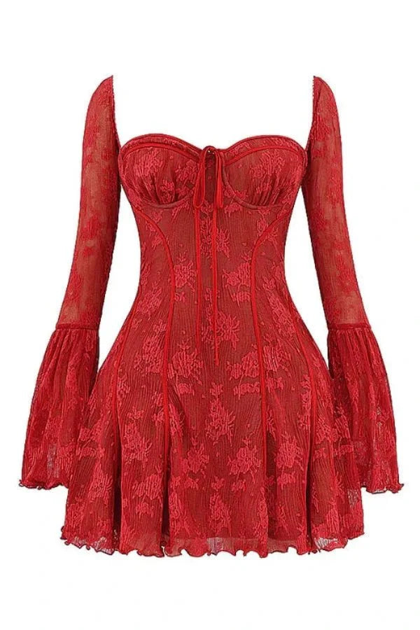 Naturally weave in terms like "sweetheart neckline," "bustier dress," "A-line skirt," "fit and flare," and "romantic cocktail attire.