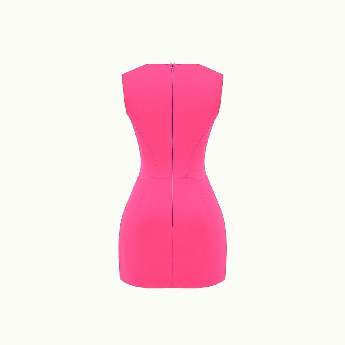 Dark Pink kouvr strapless dress on a white background
