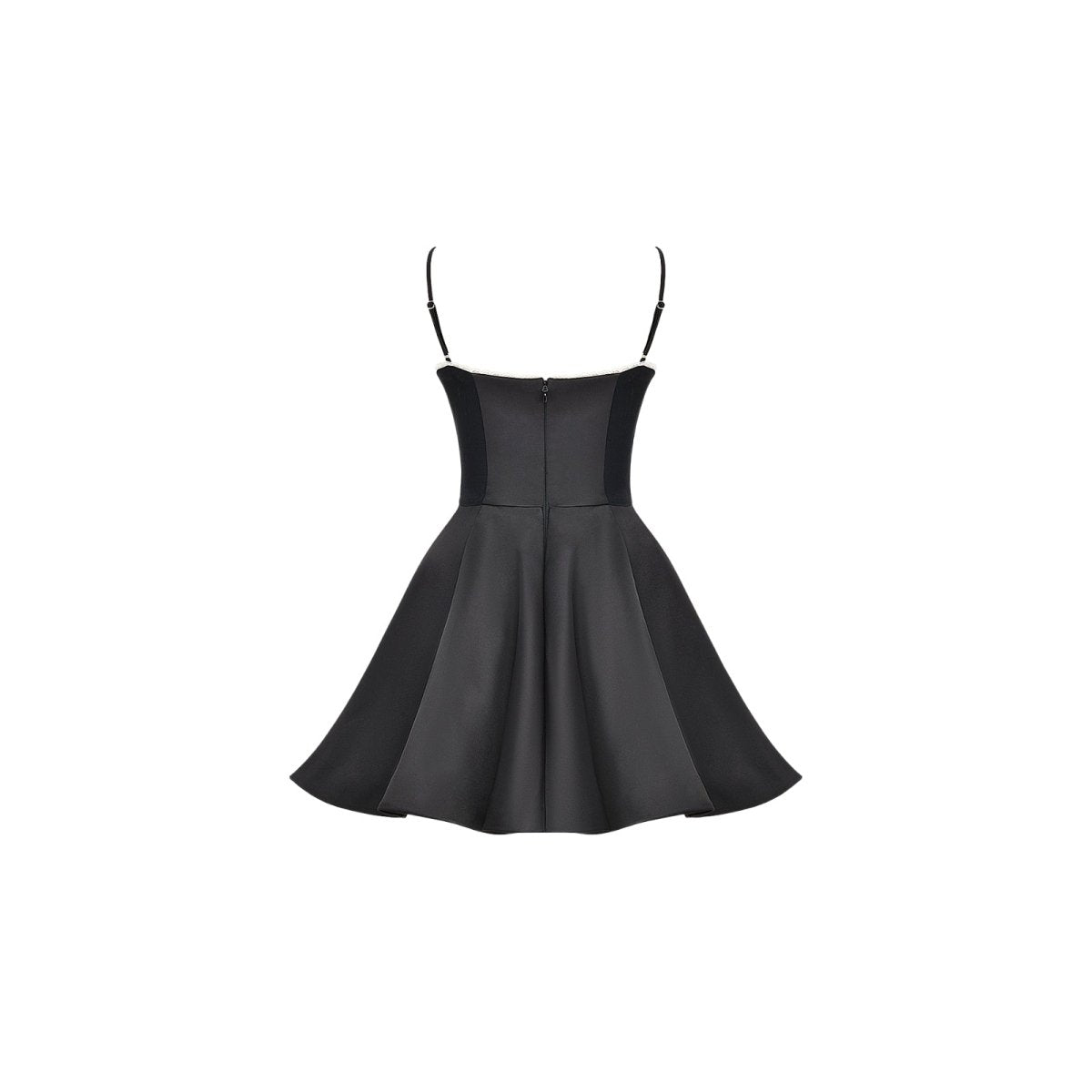 Black Kouvr dress with thin straps on a white background