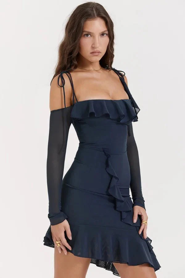 Naturally weave in terms like `evening attire`, `special occasion outfit`, `date night dress`, and `statement gown` within the description and on the product page.
