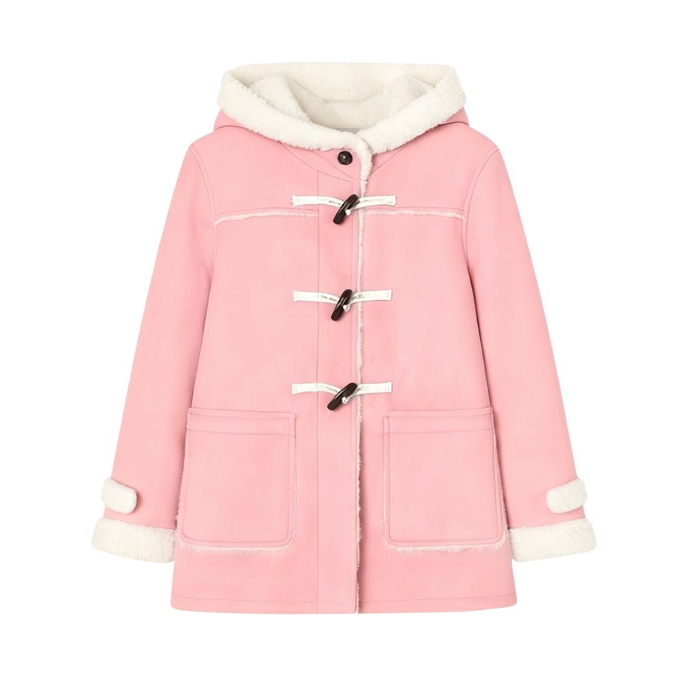 cozy," "plush," "70s inspired," "winter statement piece," "vegan shearling," and "oversized fit