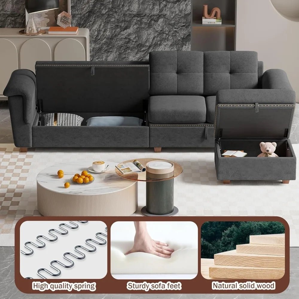 family room seating," "apartment sofa," "multi-functional couch," and "home theater sectional