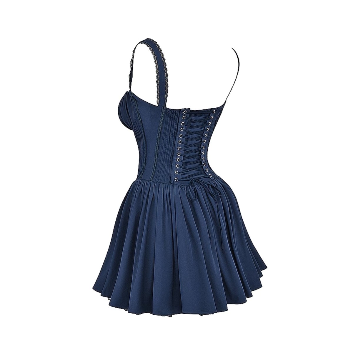 Flatlay of the front of the Kouvr Fashion red bustier dress 