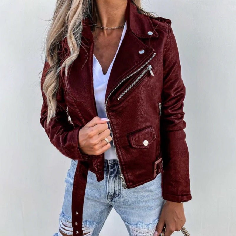 Reshane Veste en cuir